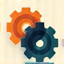 Gears turning, symbolizing strategy